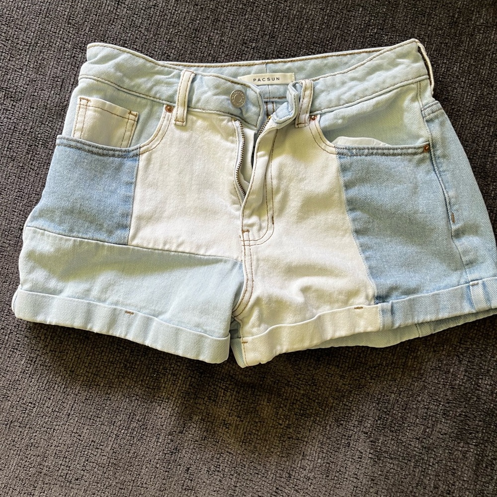 Pacsun patchwork denim shorts